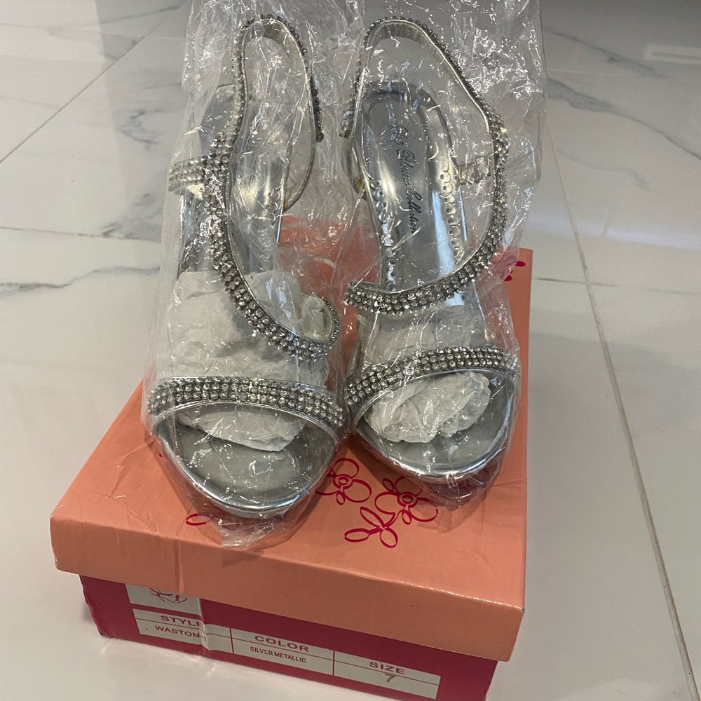 Wedding shoes silver